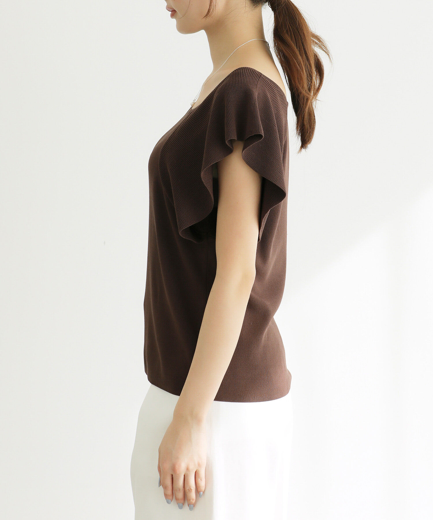 Rope&rsquo;Picnic「袖フレアニットトップス/UVカット・洗濯機OK・冷感」|ニット・セーター|