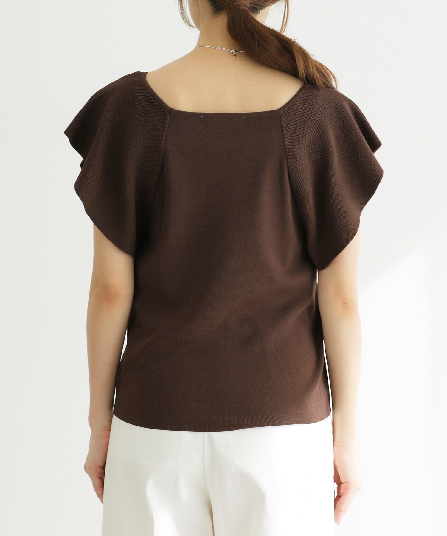 Rope&rsquo;Picnic「袖フレアニットトップス/UVカット・洗濯機OK・冷感」|ニット・セーター|