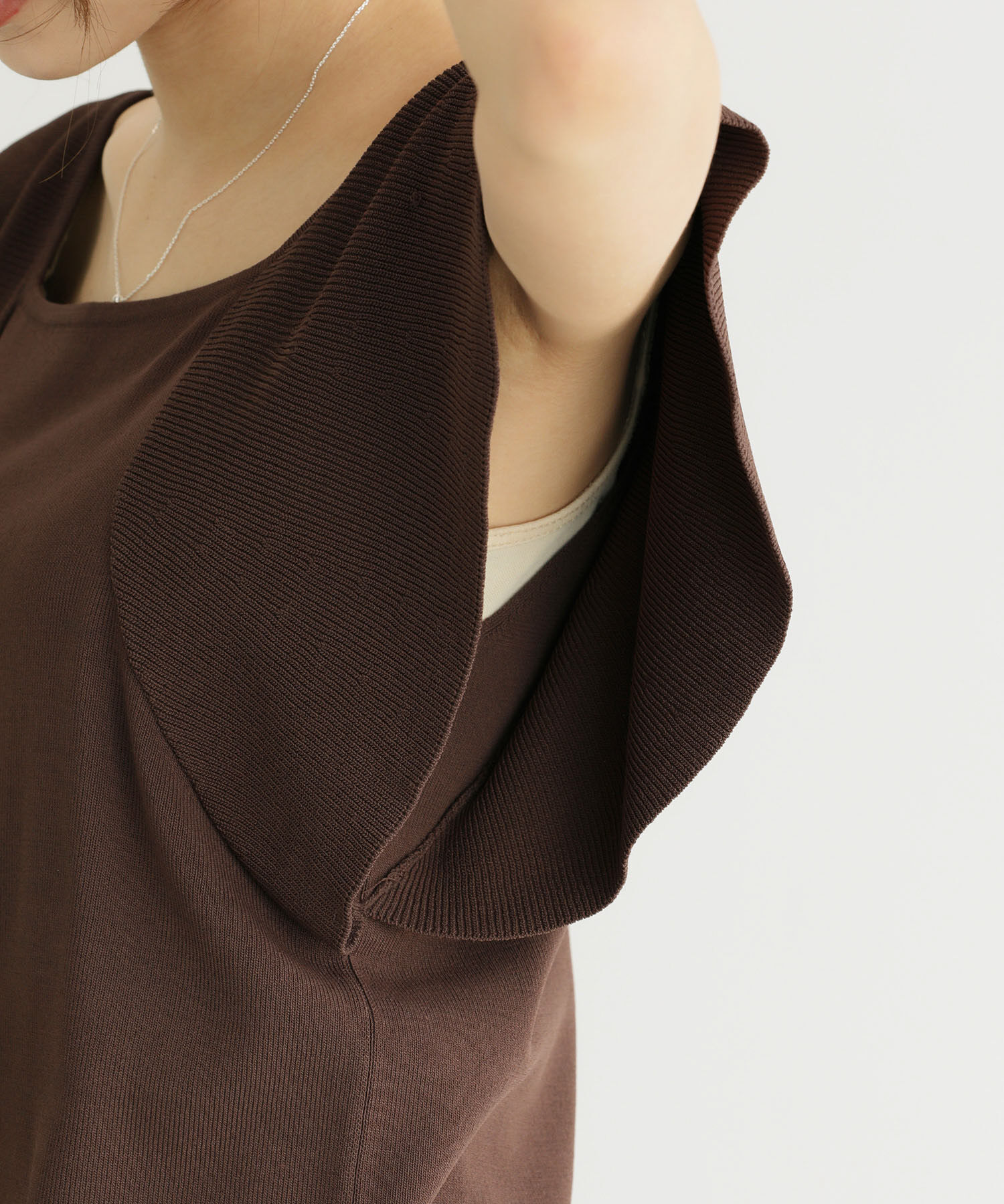 Rope&rsquo;Picnic「袖フレアニットトップス/UVカット・洗濯機OK・冷感」|ニット・セーター|