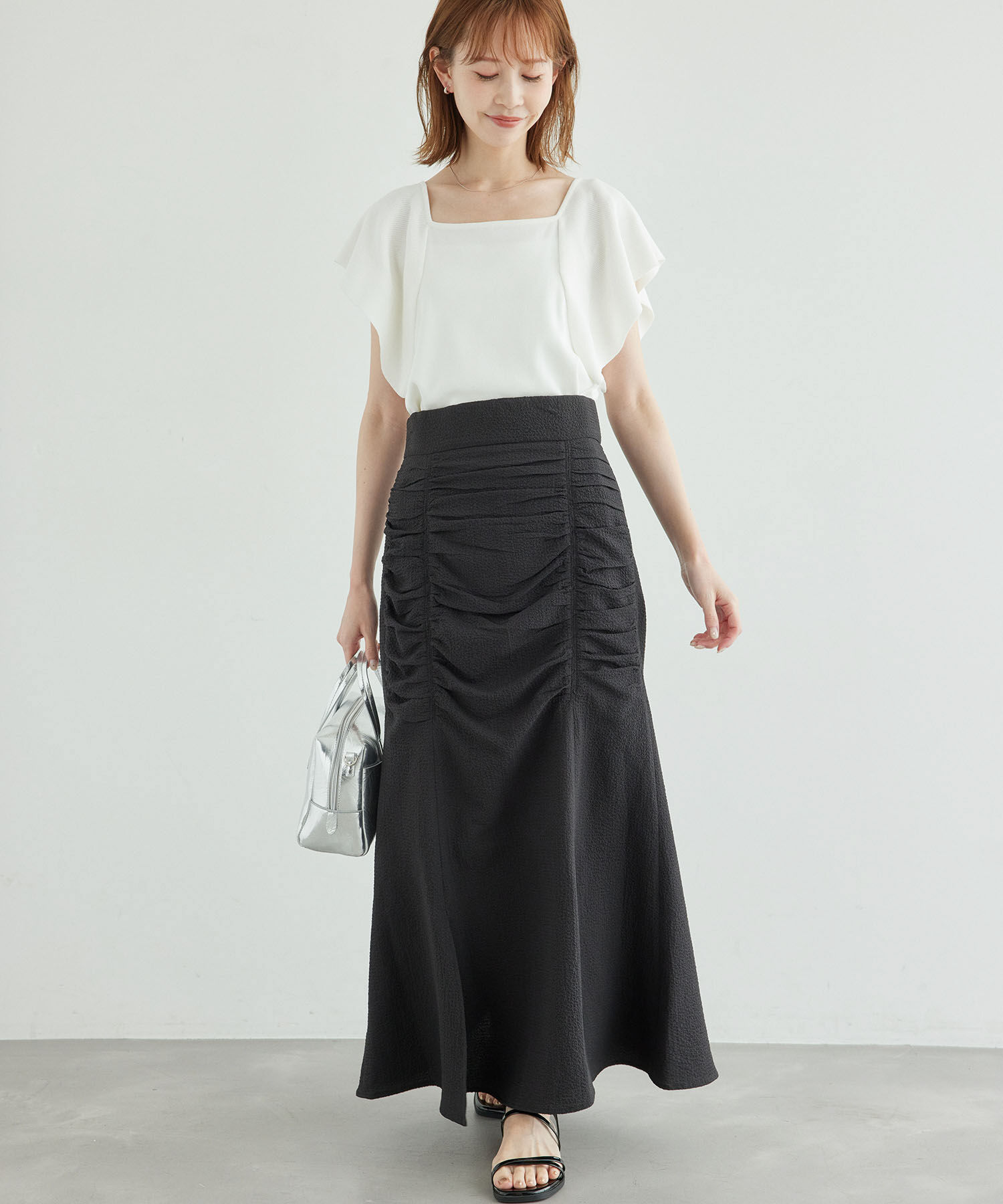 Rope&rsquo;Picnic「袖フレアニットトップス/UVカット・洗濯機OK・冷感」|ニット・セーター|