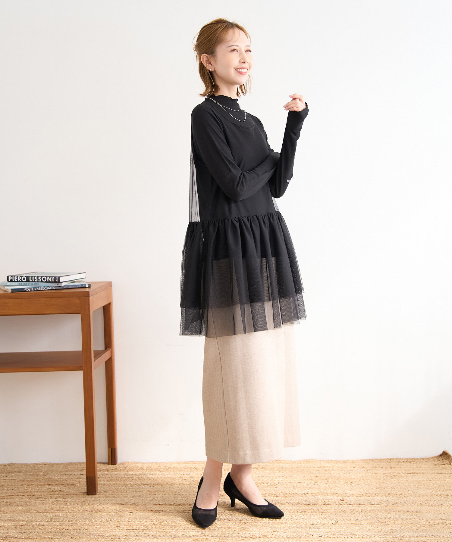 Rope&rsquo;Picnic「シアーカットプチハイネックプルオーバー」|Tシャツ・カットソー|