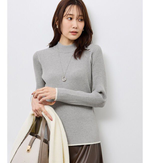 Rope&rsquo;Picnic「ワイドリブハイネックプルオーバー/イージーケア」|ニット・セーター|