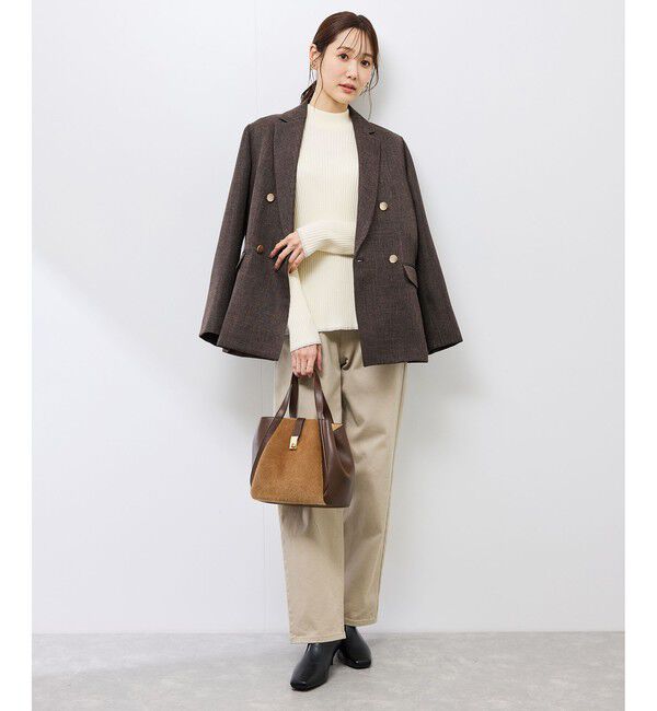 Rope&rsquo;Picnic「ワイドリブハイネックプルオーバー/イージーケア」|ニット・セーター|