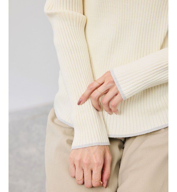 Rope&rsquo;Picnic「ワイドリブハイネックプルオーバー/イージーケア」|ニット・セーター|