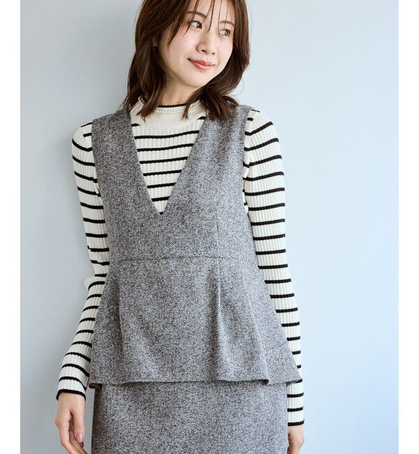 Rope&rsquo;Picnic「ワイドリブハイネックプルオーバー/イージーケア」|ニット・セーター|