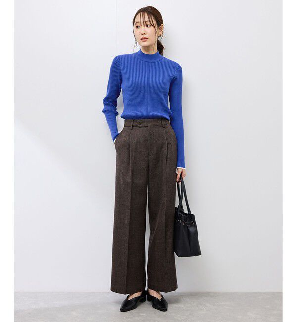 Rope&rsquo;Picnic「ワイドリブハイネックプルオーバー/イージーケア」|ニット・セーター|