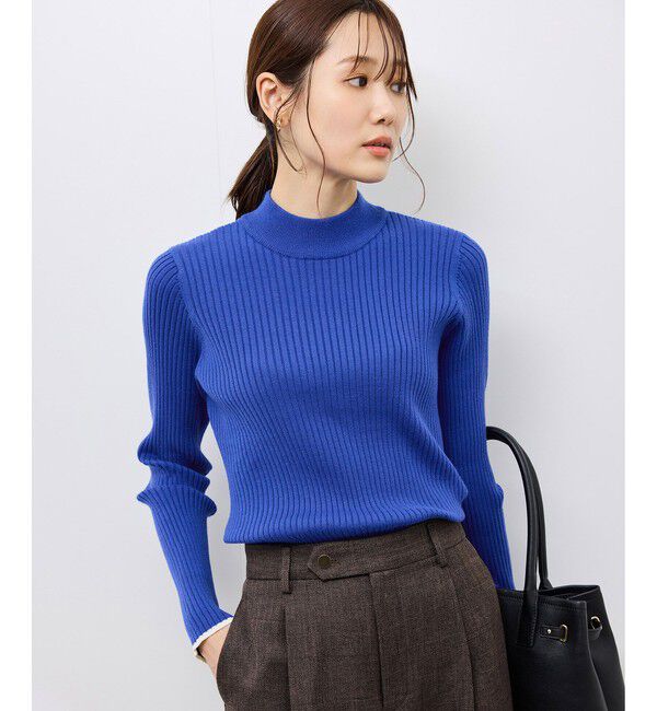 Rope&rsquo;Picnic「ワイドリブハイネックプルオーバー/イージーケア」|ニット・セーター|