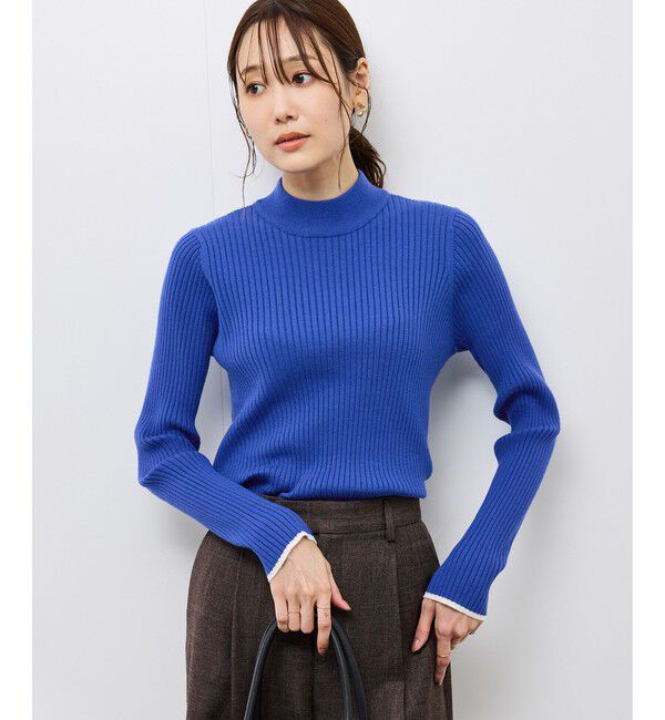 Rope&rsquo;Picnic「ワイドリブハイネックプルオーバー/イージーケア」|ニット・セーター|