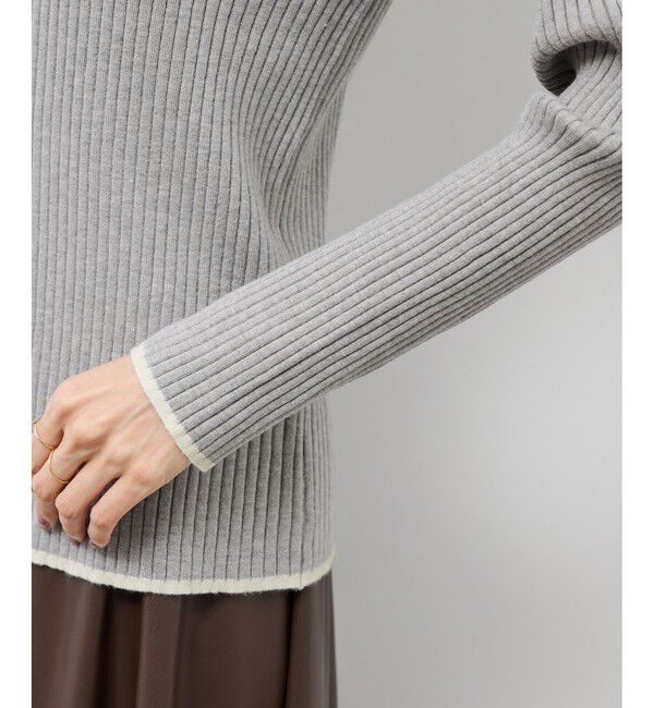 Rope&rsquo;Picnic「ワイドリブハイネックプルオーバー/イージーケア」|ニット・セーター|