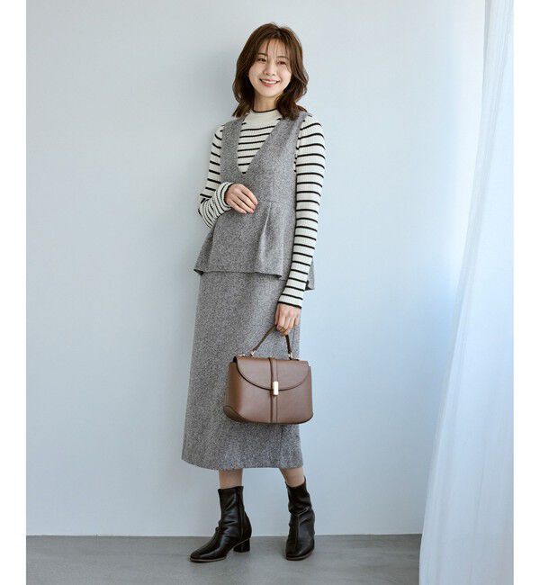 Rope&rsquo;Picnic「ワイドリブハイネックプルオーバー/イージーケア」|ニット・セーター|