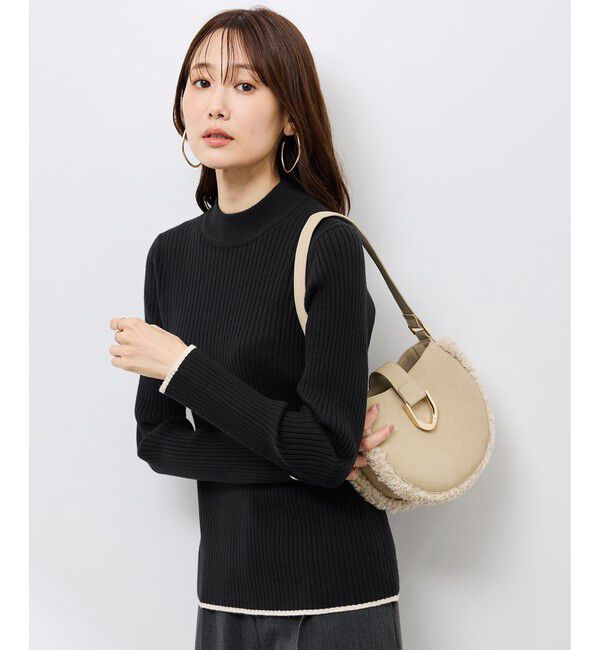 Rope&rsquo;Picnic「ワイドリブハイネックプルオーバー/イージーケア」|ニット・セーター|