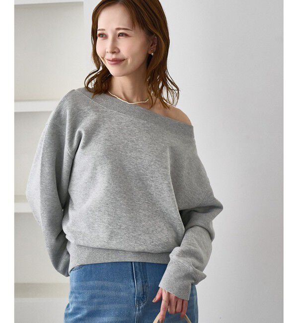 Rope&rsquo;Picnic「2WAYボートネックスウェット/リンクコーデ」|スウェット・ジャージ|ライトグレー(08)
