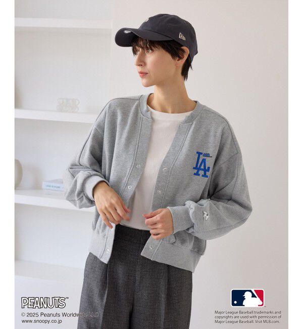 Rope&rsquo;Picnic「【PEANUTS&times;MLB COLLECTION by ROPE' PICNIC】カーディガン」|カーディガン|ライトグレー(08)