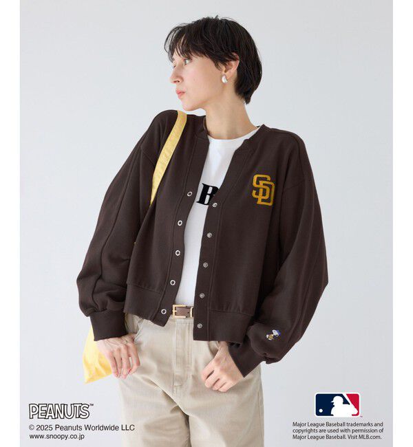 Rope&rsquo;Picnic「【PEANUTS&times;MLB COLLECTION by ROPE' PICNIC】カーディガン」|カーディガン|