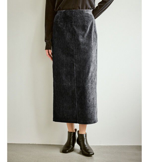 Rope&rsquo;Picnic「シェニール織アイラインスカート」|スカート|チャコール(06)