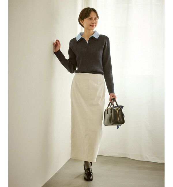 Rope&rsquo;Picnic「シェニール織アイラインスカート」|スカート|