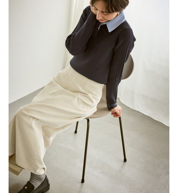 Rope&rsquo;Picnic「シェニール織アイラインスカート」|スカート|