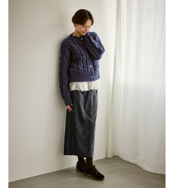 Rope&rsquo;Picnic「シェニール織アイラインスカート」|スカート|