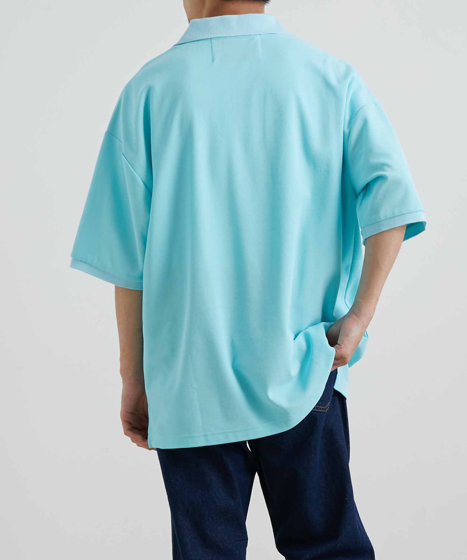 ADAM ET ROPE'「【WEB限定】LOGAN/ローガン 別注 ワンポイント刺繍 ビッグシルエット カノコ ポロシャツ」|シャツ・ブラウス|