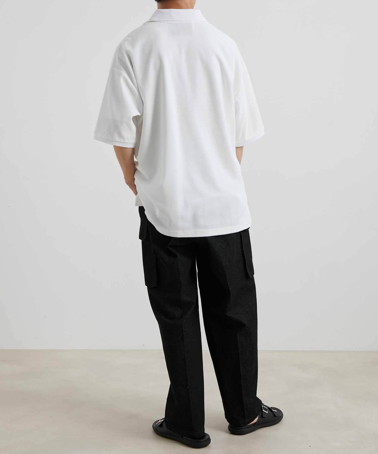 ADAM ET ROPE'「【WEB限定】LOGAN/ローガン 別注 ワンポイント刺繍 ビッグシルエット カノコ ポロシャツ」|シャツ・ブラウス|