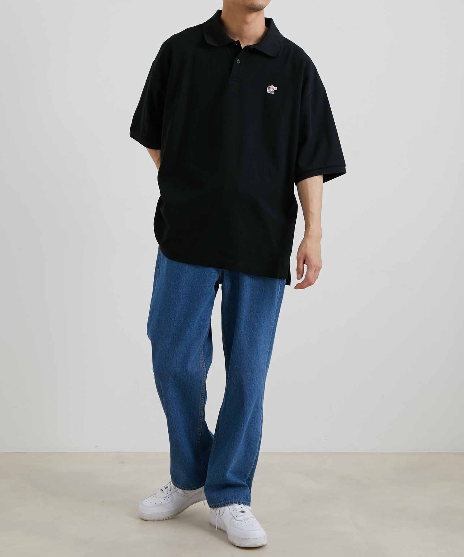 ADAM ET ROPE'「【WEB限定】LOGAN/ローガン 別注 ワンポイント刺繍 ビッグシルエット カノコ ポロシャツ」|シャツ・ブラウス|