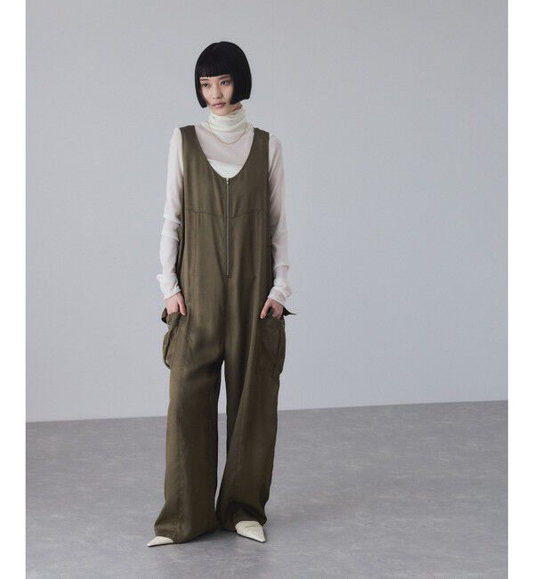 ADAM ET ROPE'「ピグメントクロスミリタリーオールインワン」|オールインワン|