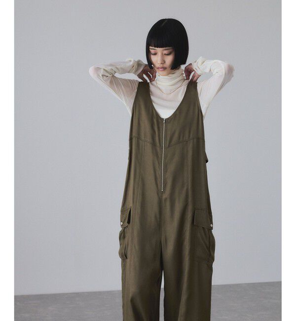 ADAM ET ROPE'「ピグメントクロスミリタリーオールインワン」|オールインワン|