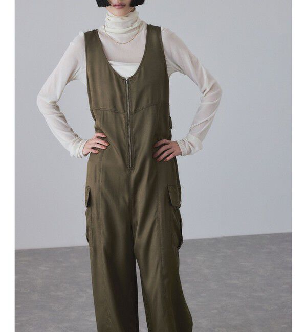 ADAM ET ROPE'「ピグメントクロスミリタリーオールインワン」|オールインワン|