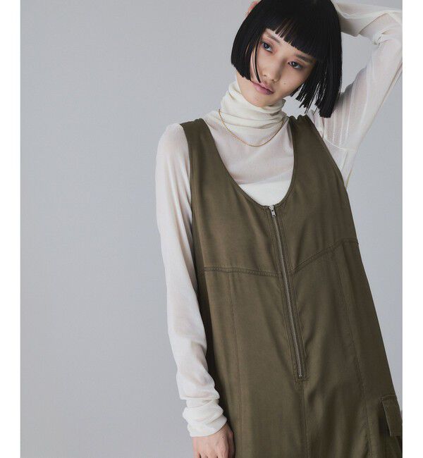 ADAM ET ROPE'「ピグメントクロスミリタリーオールインワン」|オールインワン|