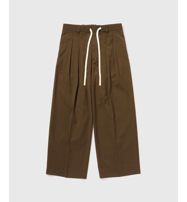 ADAM ET ROPE'「【WEB限定】2タック ワイドストレート ドカンパンツ / バギーパンツ /アソート / ユニセックス」|スラックス|ブラウン系(21)