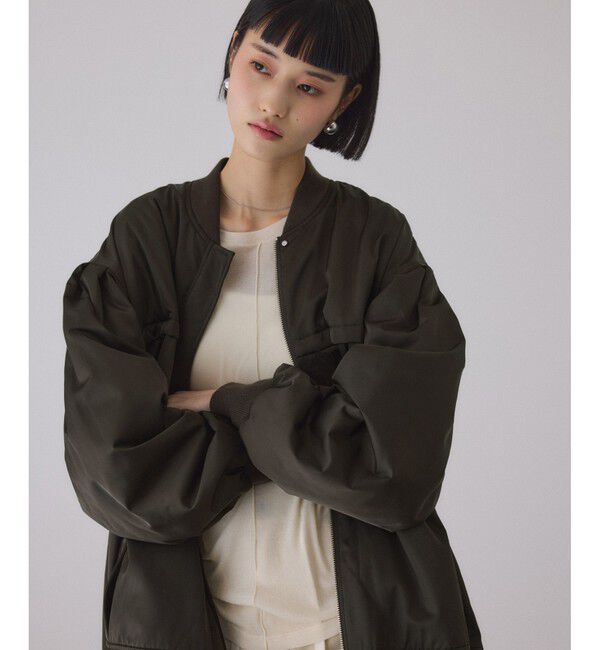 ADAM ET ROPE'「【WEB限定】・【定番人気】パフスリーブMA1」|ブルゾン・スタジャン|