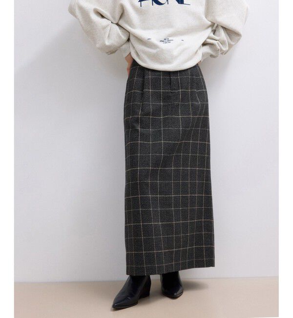 ADAM ET ROPE'「【WEB限定】サイドラインツイードスカート」|スカート|