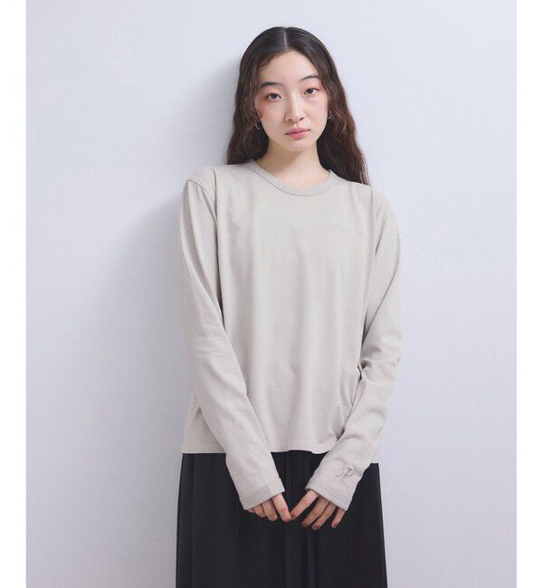 ADAM ET ROPE'「【WEB限定】ガーメントダイリンガーロンTee」|Tシャツ・カットソー|ライトグレー(08)