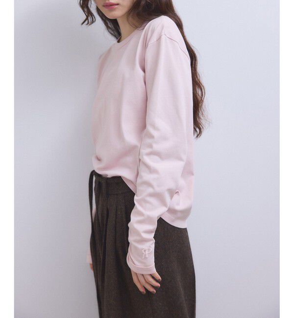 ADAM ET ROPE'「【WEB限定】ガーメントダイリンガーロンTee」|Tシャツ・カットソー|ピンク(63)