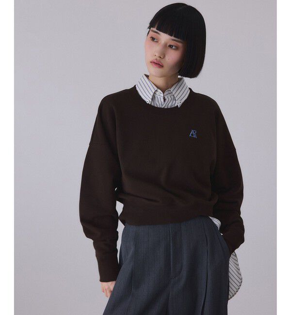 ADAM ET ROPE'「【サステナブル】パフスリーブスウェット」|スウェット・ジャージ|ブラウン(20)
