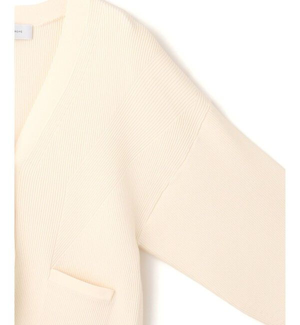 ADAM ET ROPE'「【サステナブル】フォルムリブカーディガン」|カーディガン|