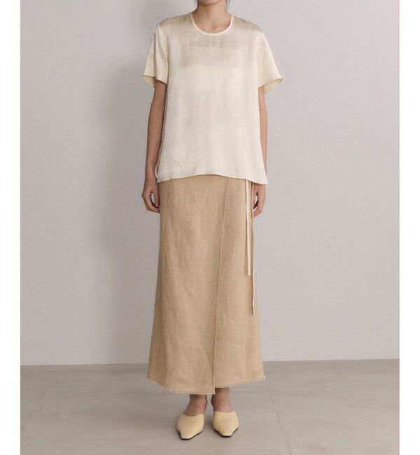 ADAM ET ROPE'「【EMOELLE】サテンTブラウス」|シャツ・ブラウス|