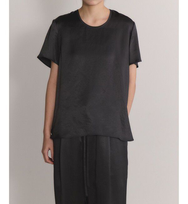 ADAM ET ROPE'「【EMOELLE】サテンTブラウス」|シャツ・ブラウス|