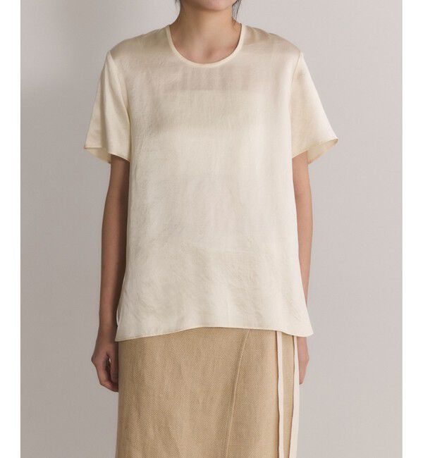 ADAM ET ROPE'「【EMOELLE】サテンTブラウス」|シャツ・ブラウス|