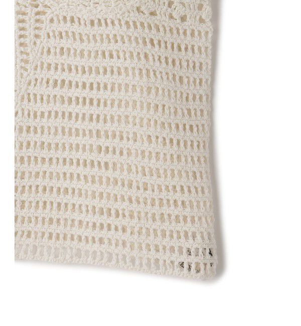 ADAM ET ROPE'「【EMOELLE】コットンリネンクラフトニットトップ」|キャミソール|