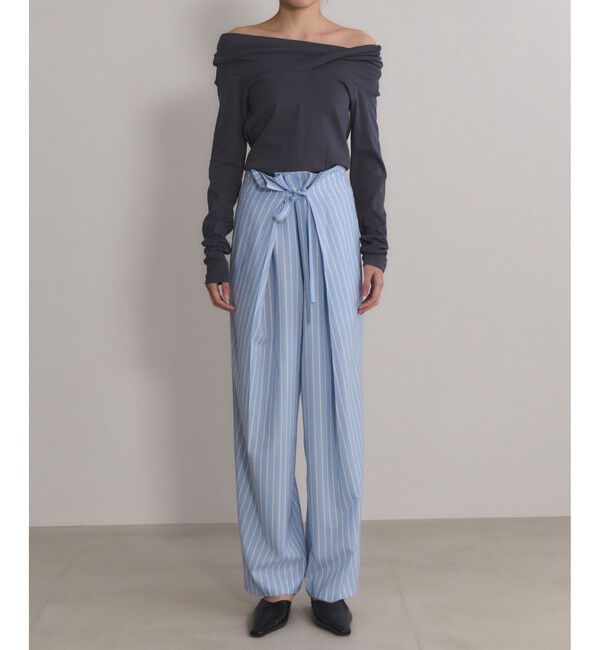 ADAM ET ROPE'「【EMOELLE】サマーウールイージースラックス」|スラックス|