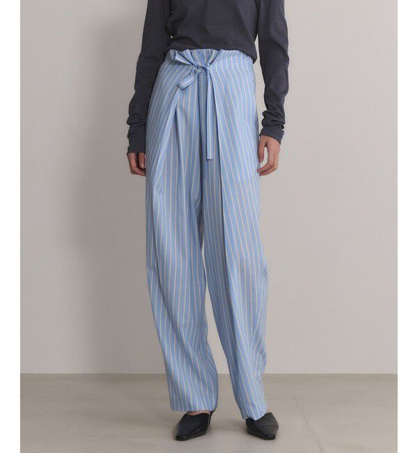 ADAM ET ROPE'「【EMOELLE】サマーウールイージースラックス」|スラックス|