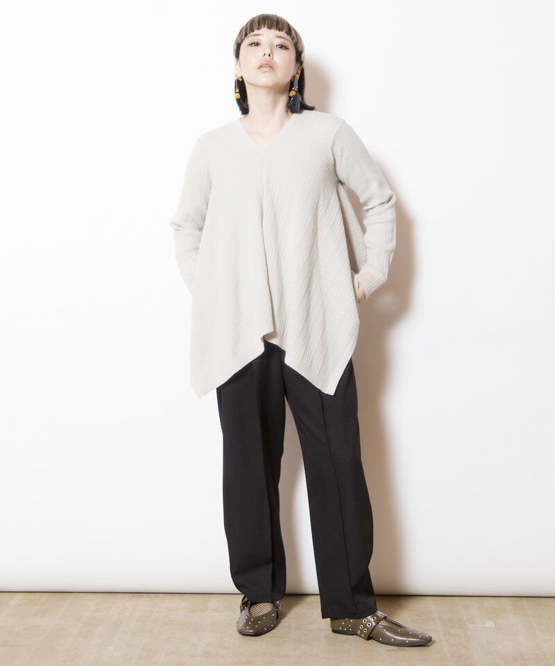  「スクエアヘムニットプルオーバー」|ニット・セーター|