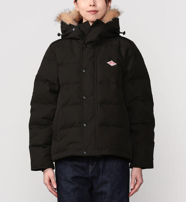 DANTON「DANTON | ポリエステルタッサー ファーフード ダウンジャケット WOMEN」|ダウン|