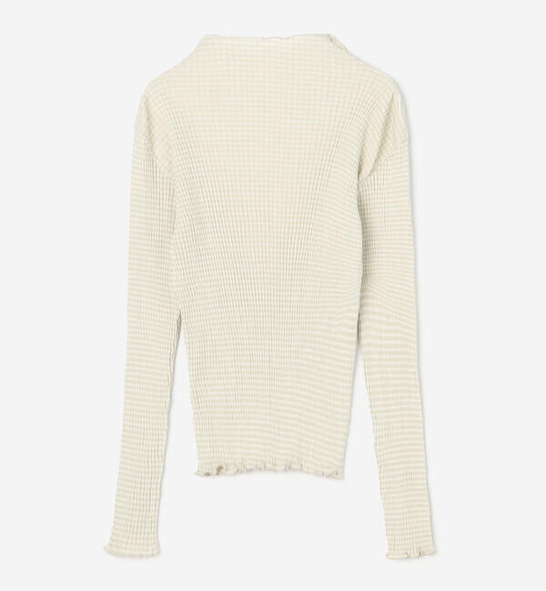 LE GLAZIK「LE GLAZIK | コットンランダムリブ ボトルネック長袖Tシャツ WOMEN」|Tシャツ・カットソー|