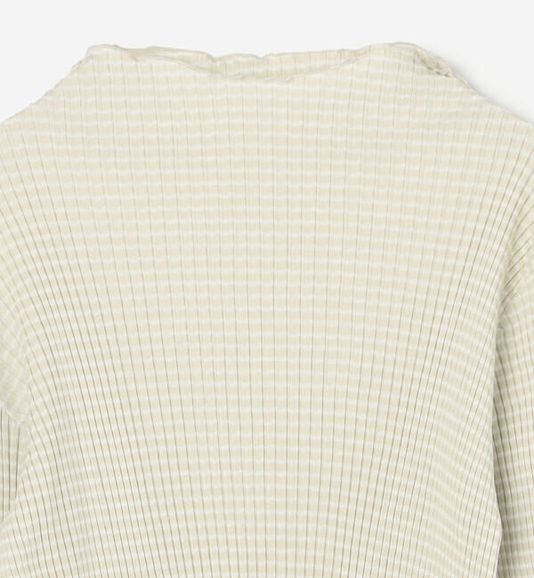 LE GLAZIK「LE GLAZIK | コットンランダムリブ ボトルネック長袖Tシャツ WOMEN」|Tシャツ・カットソー|