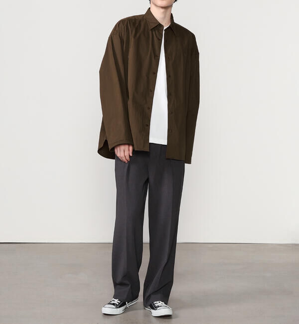 GYMPHLEX「Gymphlex | ピーチスキン レギュラーカラー長袖シャツ MEN」|シャツ・ブラウス|