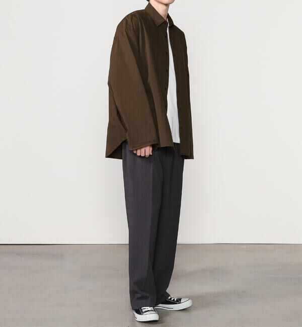 GYMPHLEX「Gymphlex | ピーチスキン レギュラーカラー長袖シャツ MEN」|シャツ・ブラウス|