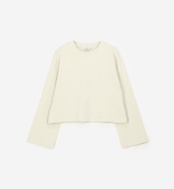 handvaerk「handvaerk | コットン クルーネック フレアスリーブ長袖Tシャツ WOMEN」|Tシャツ・カットソー|