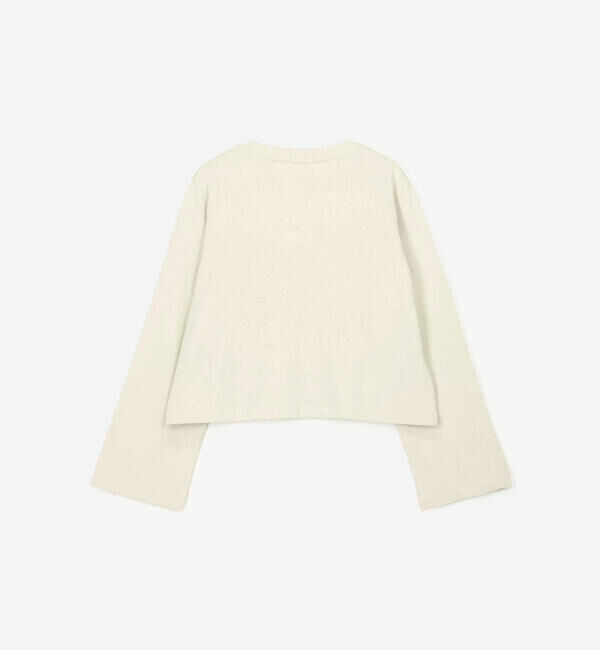 handvaerk「handvaerk | コットン クルーネック フレアスリーブ長袖Tシャツ WOMEN」|Tシャツ・カットソー|